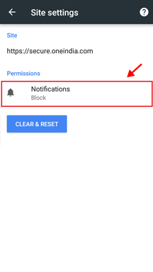 Click on Notifications