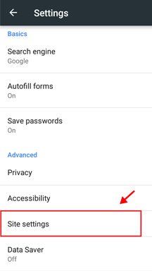 Click on Site Settings